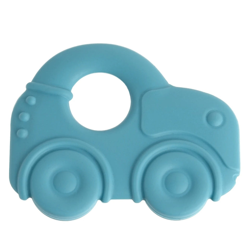 1Pc Baby Silicone Teether Toys Infant BPA Free Cartoon Car Soothing Teething Toys Newborn Chewing Teething Toy Baby Stuff