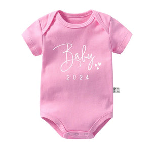 New Baby Announcement Coming Soon 2024 Newborn Baby Bodysuits Summer Boys Girls Romper Body Pregnancy Reveal Clothes Shower Gift