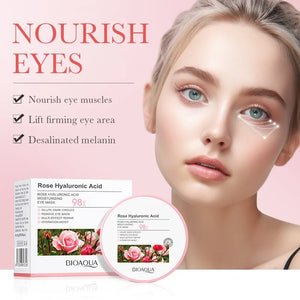 60pcs BIOAQUA Rose Hyaluronic Acid Eye Mask Anti Dark Circles Eye Bags Moisturizing Firming Eye Patches Skin Care Products