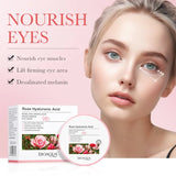 60pcs BIOAQUA Rose Hyaluronic Acid Eye Mask Anti Dark Circles Eye Bags Moisturizing Firming Eye Patches Skin Care Products