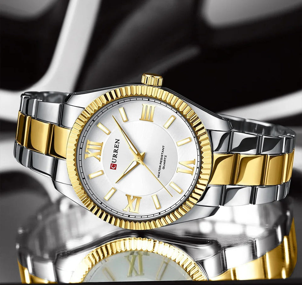 CURREN Original Brand Stainless Steel Band Wrist Watch For Men With Brand (Box & Bag)-8453