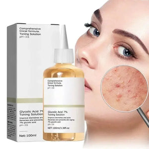 Glycolic Acid 7% Toning Facial Skin Care Solution Lighten Pore Glow Acid Toner Lifting Firming Wrinkles Dispelling Acne New