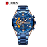 CURREN Original Brand Stainless Steel Band Wrist Watch For Men With Brand (Box & Bag)-8402