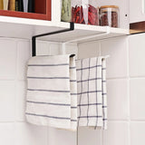 Kitchen Tissue Holder Punch-Free Paper Towel Holder Hanging Toilet Roll Paper Holder Towel Rack Bathroom Cabinet Door Hook Orga