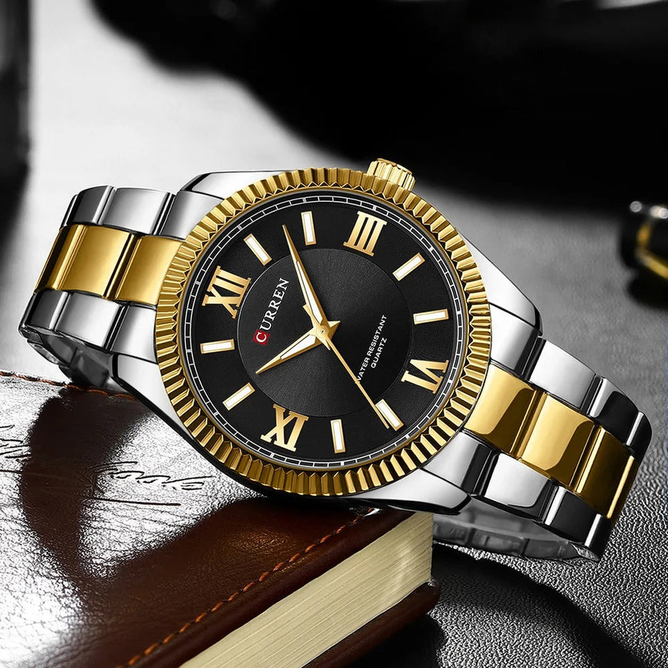 CURREN Original Brand Stainless Steel Band Wrist Watch For Men With Brand (Box & Bag)-8453