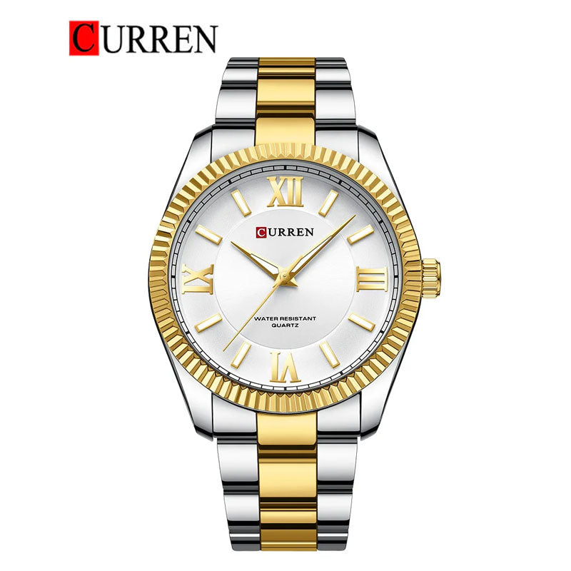 CURREN Original Brand Stainless Steel Band Wrist Watch For Men With Brand (Box & Bag)-8453
